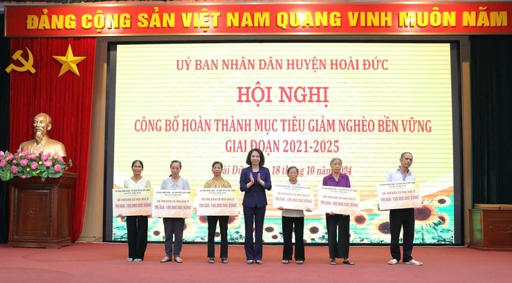 Hoài Đức hoàn thành mục tiêu giảm nghèo bền vững giai đoạn 2021-2025- Ảnh 1.