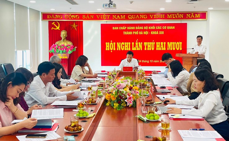 Hội nghị lần thứ 20, Ban Chấp hành Đảng bộ Khối các cơ quan Thành phố khóa XIII- Ảnh 1.