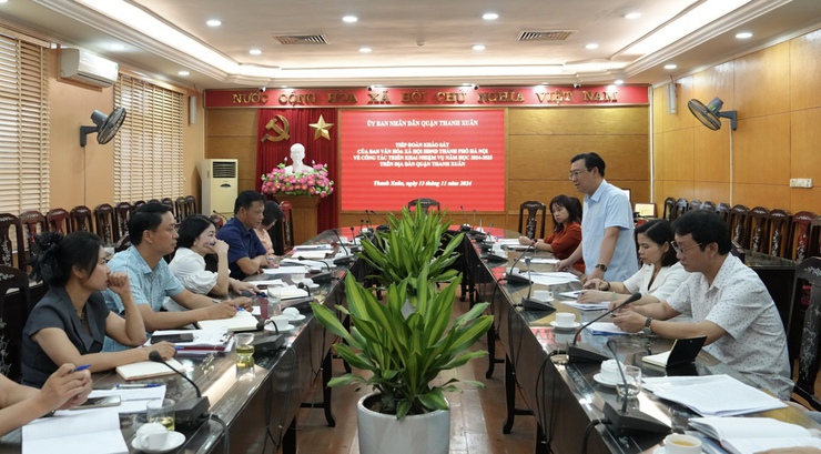 Khảo sát việc triển khai nhiệm vụ năm học 2024-2025 tại quận Thanh Xuân- Ảnh 1.