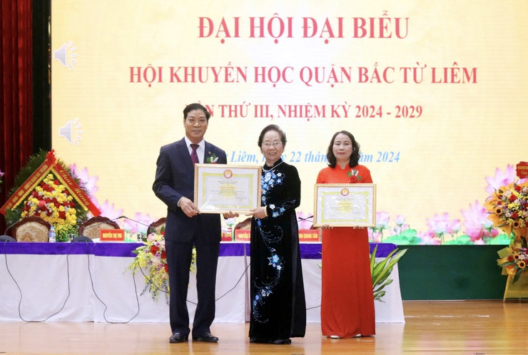 Đại hội Hội khuyến học quận Bắc Từ Liêm nhiệm kỳ 2024-2029 thành công tốt đẹp- Ảnh 4.