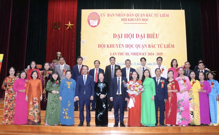 Đại hội Hội khuyến học quận Bắc Từ Liêm nhiệm kỳ 2024-2029 thành công tốt đẹp- Ảnh 5.