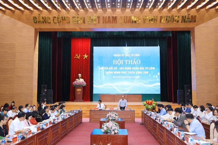 Hội thảo “Chuyển đổi số - xây dựng quận Bắc Từ Liêm thông minh phát triển xứng tầm”- Ảnh 1.