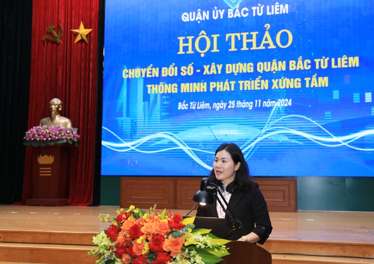 Hội thảo “Chuyển đổi số - xây dựng quận Bắc Từ Liêm thông minh phát triển xứng tầm”- Ảnh 4.