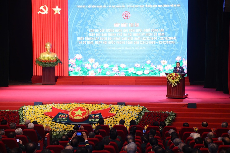 Hà Nội gặp mặt, tri ân cán bộ quân đội nghỉ hưu, nghỉ công tác trên địa bàn- Ảnh 3.