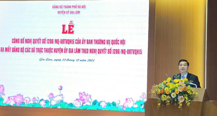 Huyện Gia Lâm: Ra mắt Đảng bộ 5 đơn vị hành chính mới sau sáp nhập- Ảnh 7.