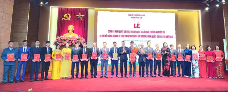 Huyện Gia Lâm: Ra mắt Đảng bộ 5 đơn vị hành chính mới sau sáp nhập- Ảnh 5.