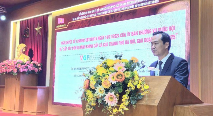 Huyện Gia Lâm: Ra mắt Đảng bộ 5 đơn vị hành chính mới sau sáp nhập- Ảnh 1.