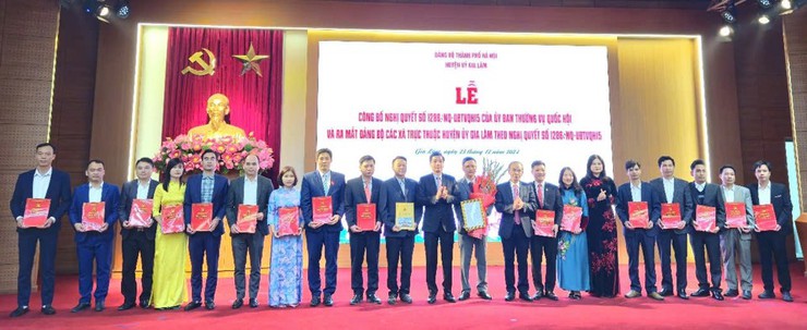 Huyện Gia Lâm: Ra mắt Đảng bộ 5 đơn vị hành chính mới sau sáp nhập- Ảnh 3.