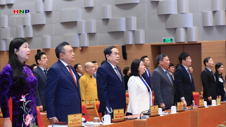 Khai mạc kỳ họp thứ 20 HĐND thành phố Hà Nội khoá XVI, nhiệm kỳ 2021-2026- Ảnh 1.