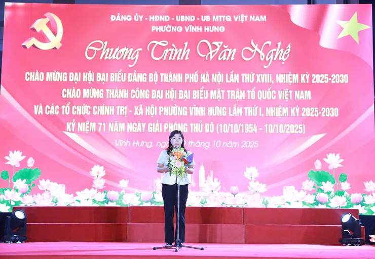 Phường Vĩnh Hưng: Chương trình nghệ thuật chào mừng Đại hội Đảng bộ Thành phố và 71 năm Ngày Giải phóng Thủ đô- Ảnh 2.