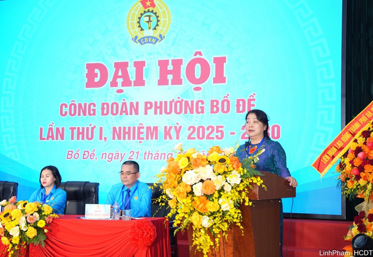 Đại hội Công đoàn phường Bồ Đề lần thứ I: Đổi mới - Đột phá - Phát triển vững mạnh- Ảnh 4.