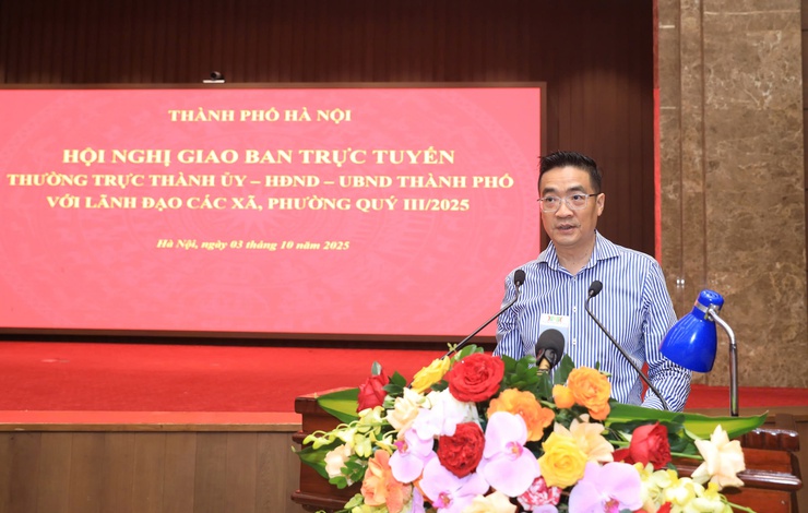 Thường trực Thành ủy - HĐND - UBND thành phố Hà Nội giao ban với các xã, phường về thực hiện chính quyền địa phương 2 cấp- Ảnh 3.