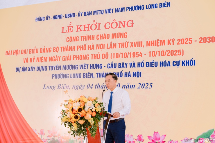 Hà Nội khởi công dự án gần 1.000 tỷ phục vụ tiêu thoát nước khu vực Long Biên- Ảnh 3.