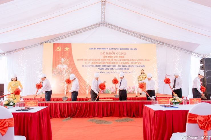 Hà Nội khởi công dự án gần 1.000 tỷ phục vụ tiêu thoát nước khu vực Long Biên- Ảnh 5.