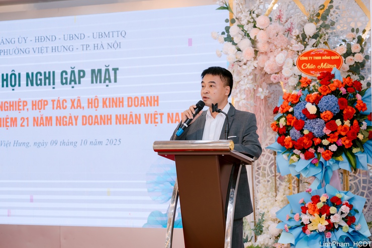 Phường Việt Hưng gặp mặt doanh nghiệp, hợp tác xã, hộ kinh doanh nhân kỷ niệm 21 năm Ngày Doanh nhân Việt Nam- Ảnh 6.