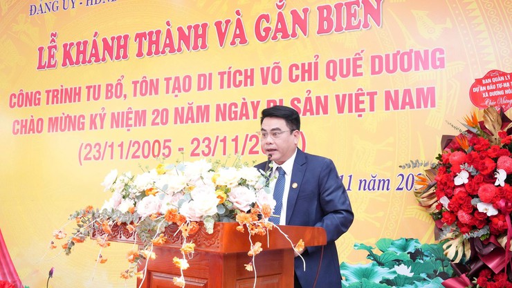 Dương Hòa: Bảo tồn và phát huy giá trị di tích Võ chỉ Quế Dương- Ảnh 2.