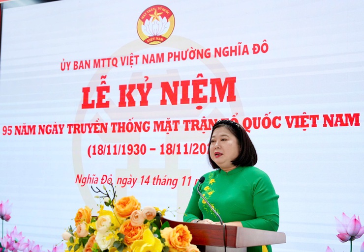 Phường Nghĩa Đô kỷ niệm 95 năm Ngày Truyền thống MTTQ Việt Nam- Ảnh 1.