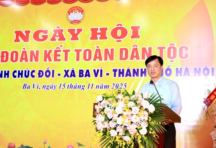 Bí thư Thành ủy Nguyễn Duy Ngọc dự Ngày hội Đại đoàn kết toàn dân tộc tại thôn Khánh Chúc Đồi, xã Ba Vì- Ảnh 5.
