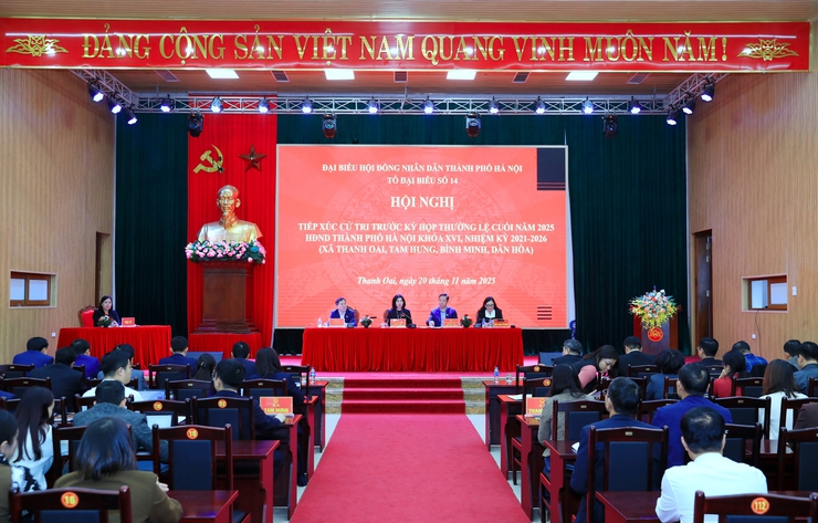 Chủ tịch HĐND Thành phố Phùng Thị Hồng Hà tiếp xúc cử tri các xã: Thanh Oai, Bình Minh, Tam Hưng, Dân Hòa- Ảnh 2.