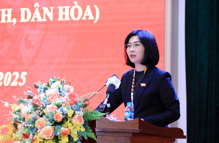 Chủ tịch HĐND Thành phố Phùng Thị Hồng Hà tiếp xúc cử tri các xã: Thanh Oai, Bình Minh, Tam Hưng, Dân Hòa- Ảnh 7.