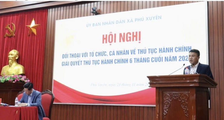 Phú Xuyên tổ chức đối thoại giữa lãnh đạo UBND xã với tổ chức, cá nhân về thủ tục hành chính- Ảnh 5.
