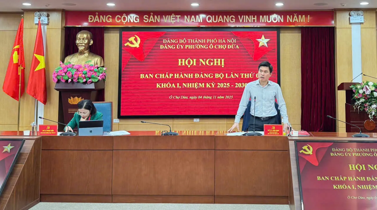 Phường Ô Chợ Dừa tập trung đẩy nhanh tiến độ các dự án trọng điểm của Thành phố- Ảnh 1.