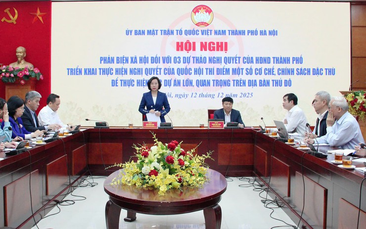 Social review of three draft resolutions piloting special mechanisms for major projects in Hanoi- Ảnh 1.