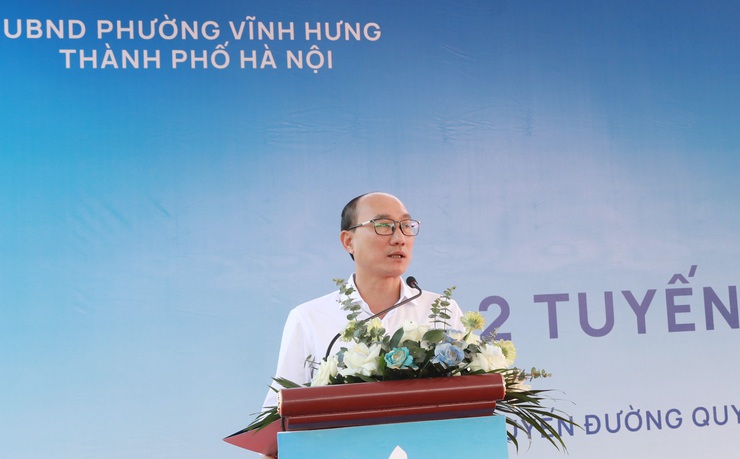 Phường Vĩnh Hưng khởi công 2 tuyến đường mở rộng không gian phát triển- Ảnh 2.