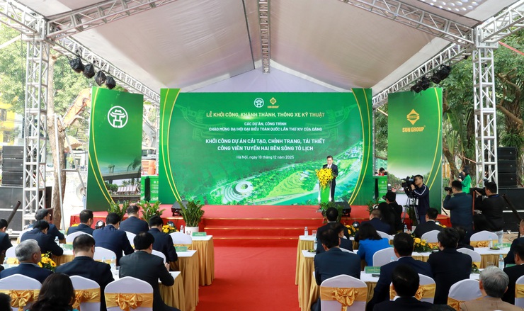 Khởi công Dự án Cải tạo, chỉnh trang, tái thiết công viên tuyến hai bên sông Tô Lịch- Ảnh 3.