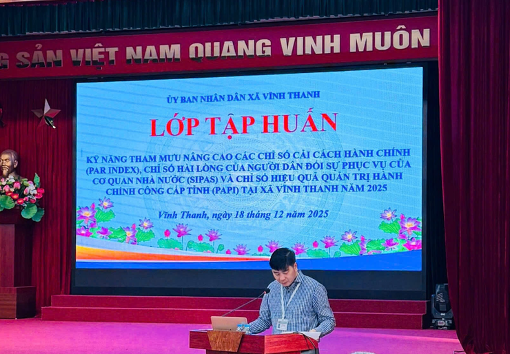 Vĩnh Thanh: Tổ chức lớp tập huấn kỹ năng tham mưu nâng cao các Chỉ số PAR INDEX, SIPAS và PAPI năm 2025- Ảnh 2.