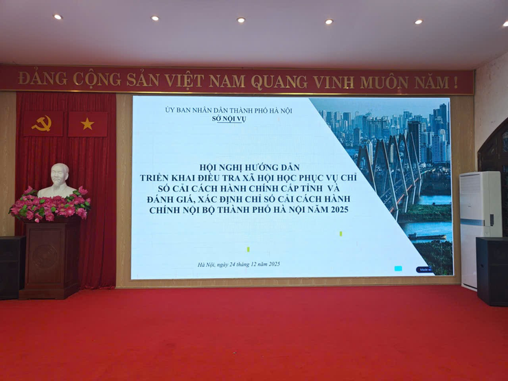 Sở Nội vụ Hà Nội tổ chức Hội nghị hướng dẫn triển khai điều tra xã hội học phục vụ Chỉ số cải cách hành chính cấp tỉnh và đánh giá, xác định Chỉ số Cải cách hành chính nội bộ Thành phố năm 2025- Ảnh 1.