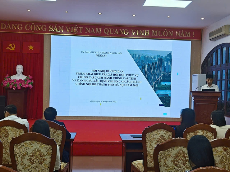 Sở Nội vụ Hà Nội tổ chức Hội nghị hướng dẫn triển khai điều tra xã hội học phục vụ Chỉ số cải cách hành chính cấp tỉnh và đánh giá, xác định Chỉ số Cải cách hành chính nội bộ Thành phố năm 2025- Ảnh 4.