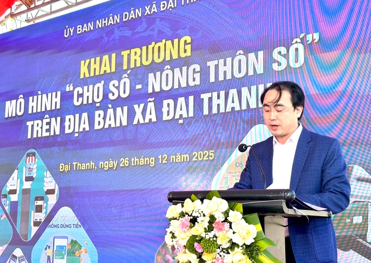 Xã Đại Thanh: Khai trương mô hình “Chợ số - Nông thôn số”- Ảnh 1.