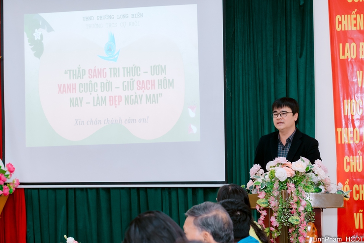 Phường Long Biên lan tỏa mạnh mẽ phong trào “Sáng - Xanh - Sạch - Đẹp” tại Trường THCS Cự Khối- Ảnh 7.