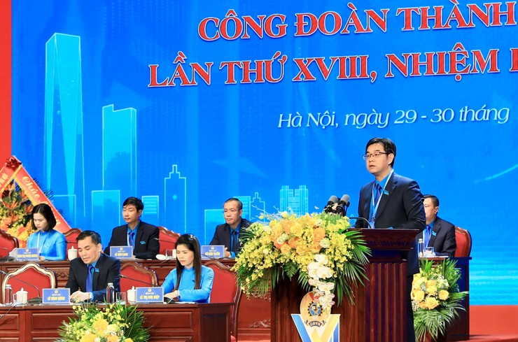 Đại hội Công đoàn thành phố Hà Nội lần thứ XVIII, nhiệm kỳ 2025 - 2030 thành công tốt đẹp- Ảnh 2.