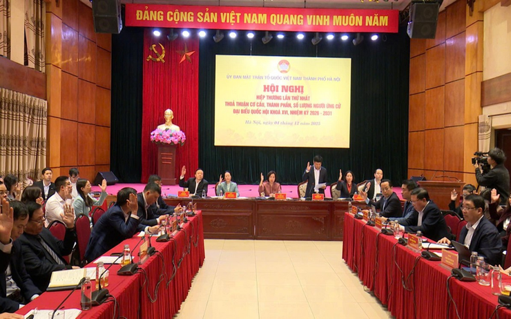 Hanoi VFF convenes first consultative conference on nominations for NA and people’s council- Ảnh 1.