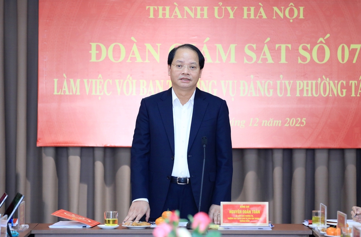 Giám sát công tác lãnh đạo, chỉ đạo, tổ chức thực hiện một số chuyên đề trọng tâm, cấp bách tại phường Tây Mỗ- Ảnh 2.