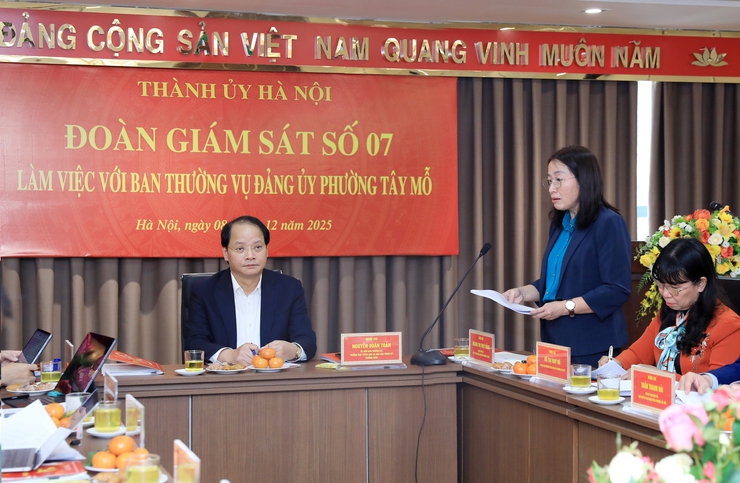 Giám sát công tác lãnh đạo, chỉ đạo, tổ chức thực hiện một số chuyên đề trọng tâm, cấp bách tại phường Tây Mỗ- Ảnh 3.