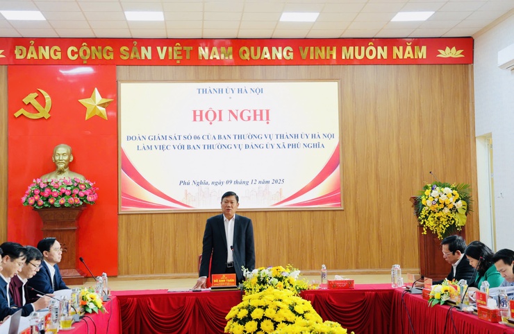 Hanoi delegation works with Phu Nghia Commune- Ảnh 2.