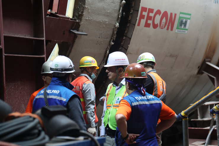 Khởi công khoan hầm tuyến đường sắt đô thị Nhổn - ga Hà Nội bằng máy TBM thứ hai- Ảnh 1.