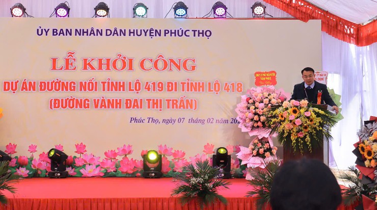 Phúc Thọ khởi công Dự án đường nối tỉnh lộ 419 đi tỉnh lộ 418- Ảnh 2.
