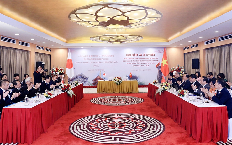 HĐND thành phố Hà Nội và Hội đồng tỉnh Fukuoka ký kết thỏa thuận tăng cường hợp tác- Ảnh 1.