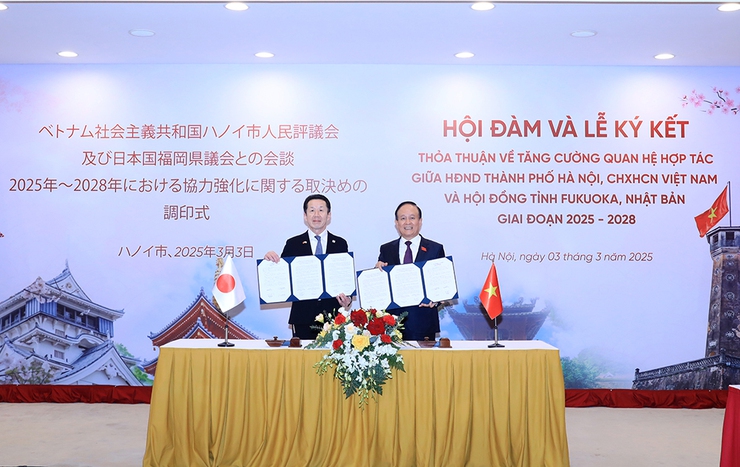 HĐND thành phố Hà Nội và Hội đồng tỉnh Fukuoka ký kết thỏa thuận tăng cường hợp tác- Ảnh 6.