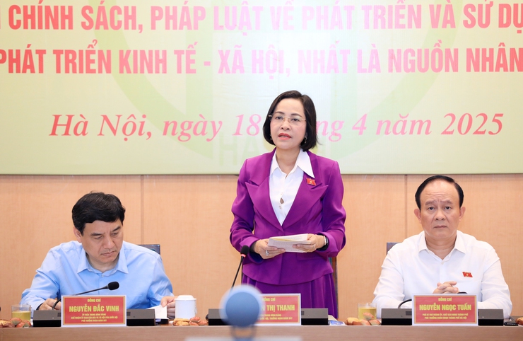 Đoàn giám sát của Ủy ban Thường vụ Quốc hội làm việc với UBND thành phố Hà Nội về phát triển nguồn nhân lực chất lượng cao- Ảnh 8.