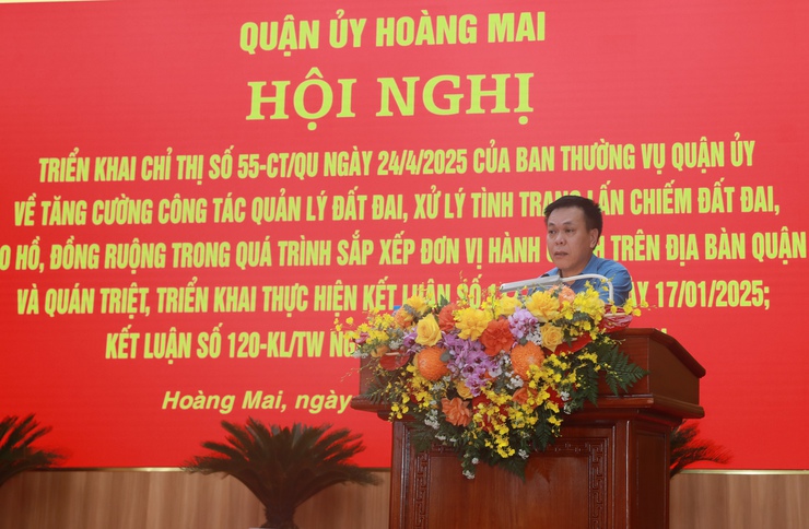 Quận Hoàng Mai: Xử lý nghiêm lãnh đạo phường để xảy ra vi phạm lĩnh vực quản lý đất đai trong quá trình sắp xếp đơn vị hành chính- Ảnh 1.