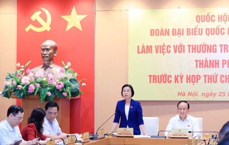 Đoàn đại biểu Quốc hội thành phố Hà Nội làm việc với các cơ quan trước kỳ họp thứ chín, Quốc hội khóa XV- Ảnh 2.