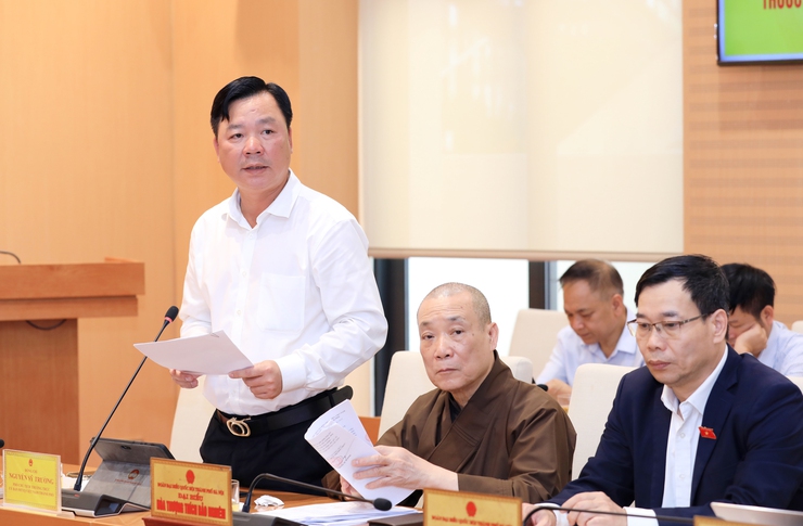Đoàn đại biểu Quốc hội thành phố Hà Nội làm việc với các cơ quan trước kỳ họp thứ chín, Quốc hội khóa XV- Ảnh 6.