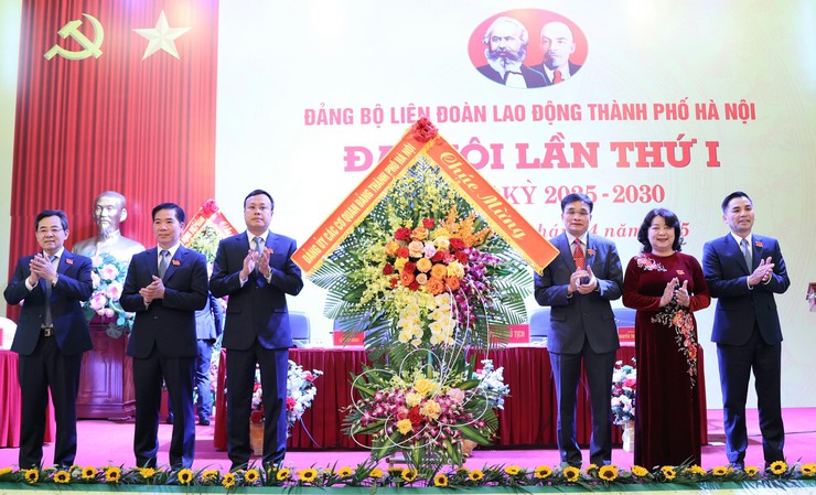 Đảng bộ Liên đoàn Lao động thành phố Hà Nội tổ chức thành công Đại hội lần thứ I- Ảnh 4.