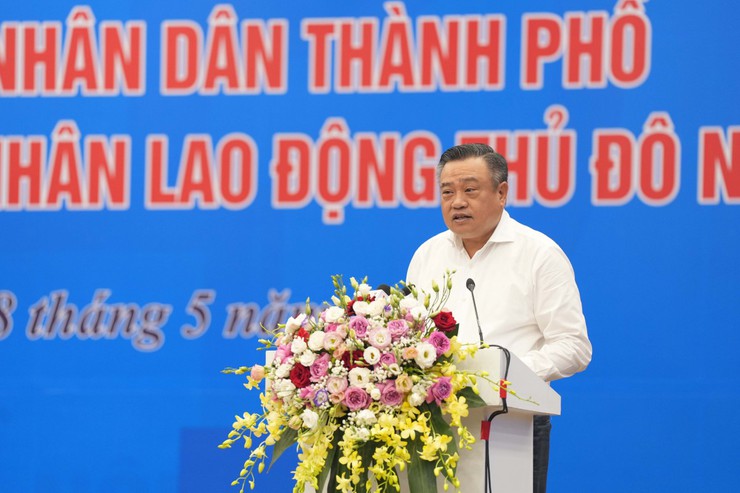 Chủ tịch Hà Nội: Kịp thời giải quyết nguyện vọng của công nhân, người lao động- Ảnh 5.
