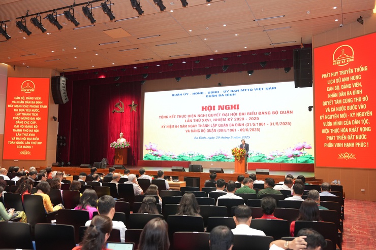 Ba Đình tổng kết thực hiện Nghị quyết Đại hội Đảng bộ quận lần thứ XXVI- Ảnh 2.
